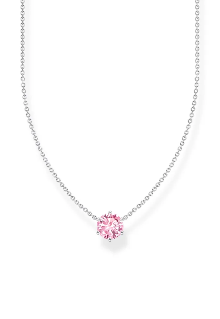 Thomas Sabo Collana Donna Argento Zircone Rosa Regalo Elegante