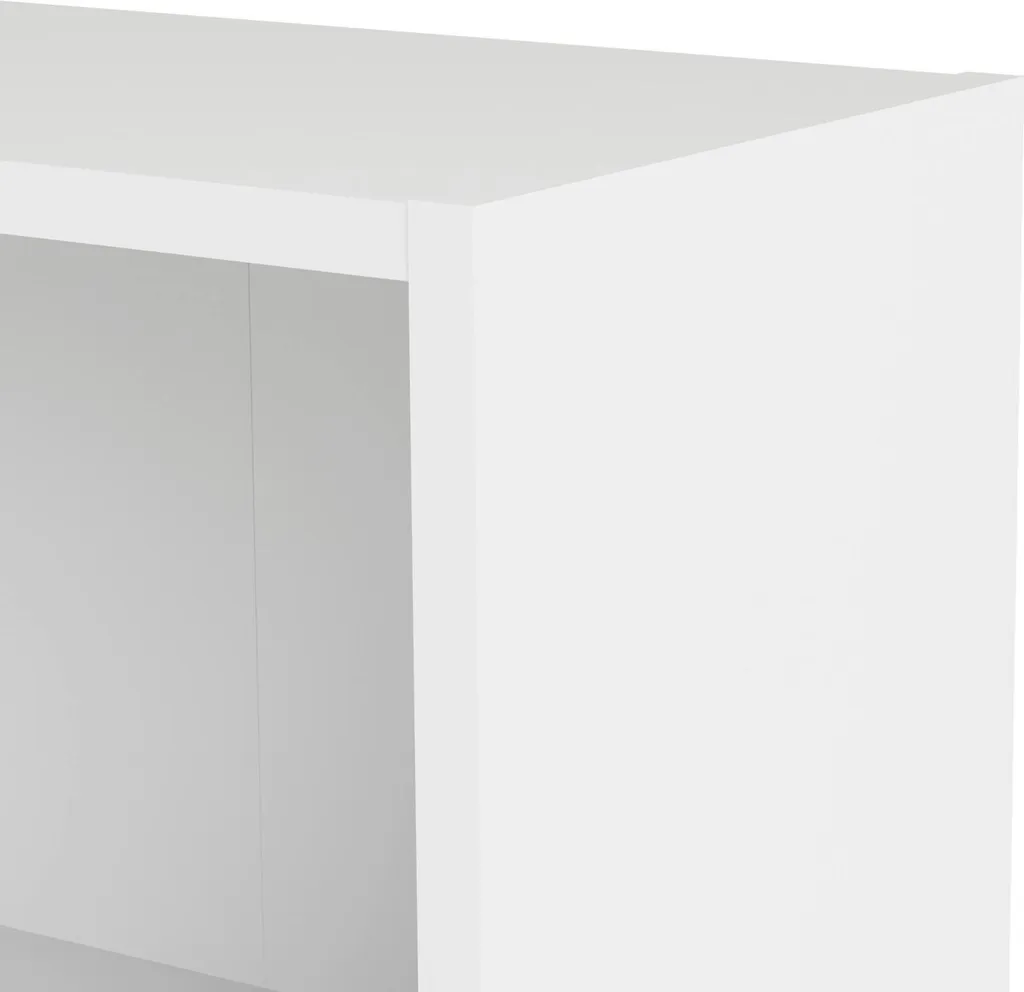 Étagère de rangement BASIC blanche pour salon - Bibliothèque 4 niveaux