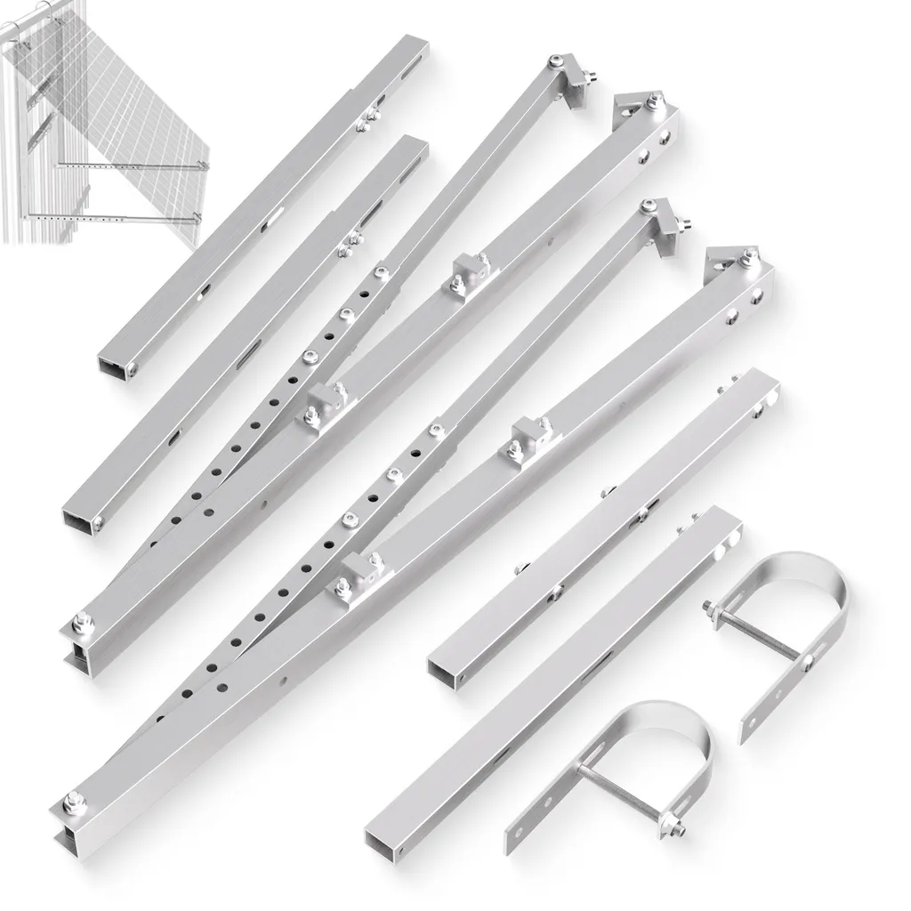 Fixation Solaire sans Perçage pour Balcon - Support Stable 400W à 600W
