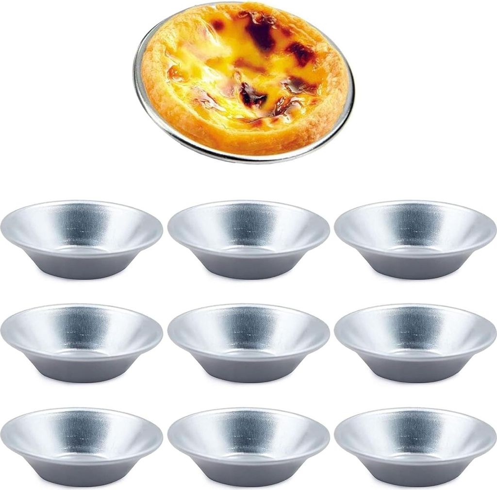 Ei Tartform - Antihaftbeschichtung - 10 Stück - Aluminium