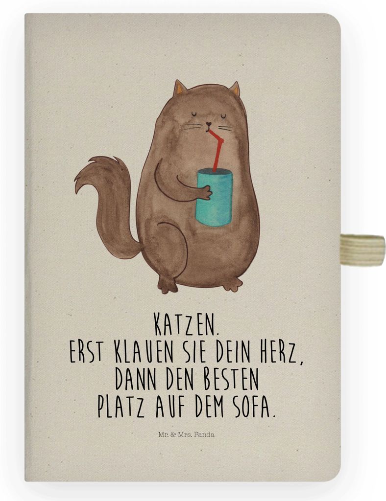 Mr. & Mrs. Panda Journal Katze Dose - Transparent - Geschenk, Adressbuch, Cats, Katzenfutter, Katzen, notizbuch a4, Kladde, Bezaubernd, Cat, Tagebuch