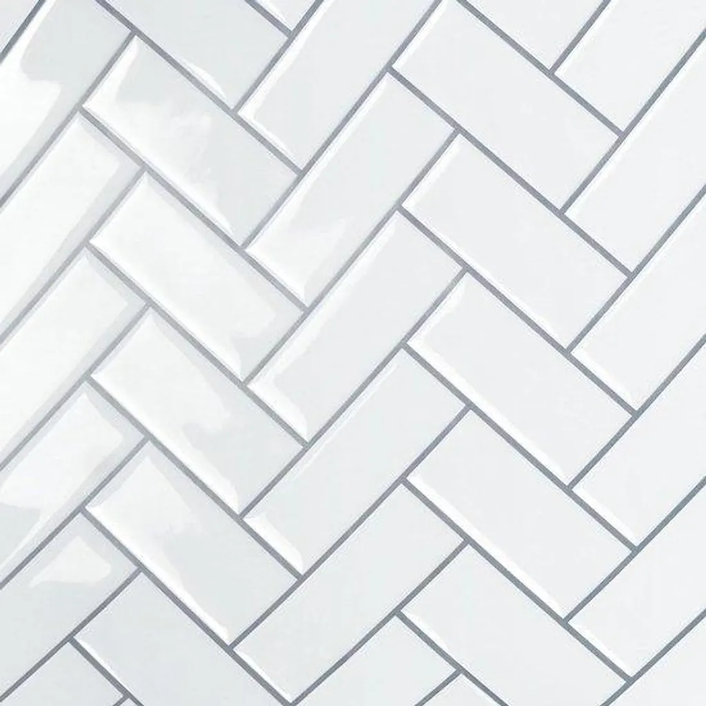 Stickers carrelage blanc 305x305 cm - Crédence adhésive cuisine 6 pièces