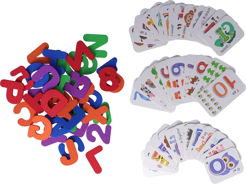 Jeu éducatif OhyeAlphanumeric Board avec chiffres et lettres en bois