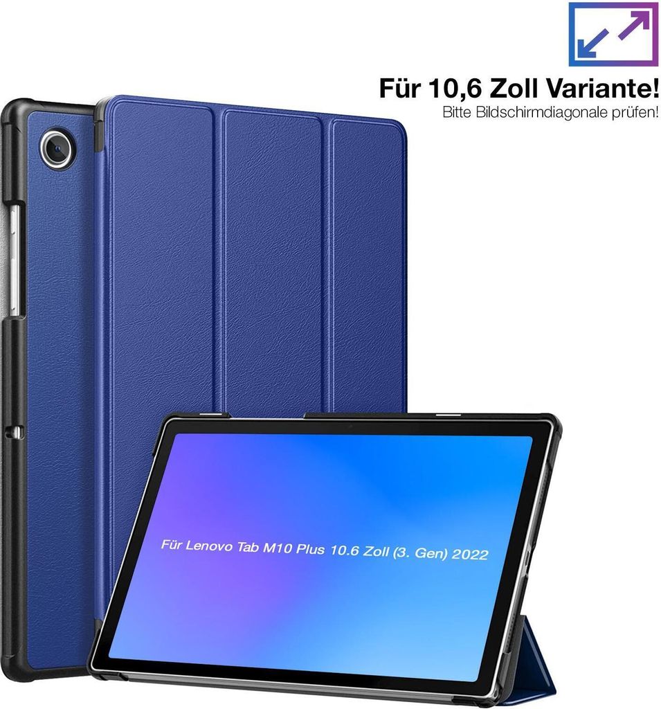 Schutzhülle für Lenovo Tab M10 Plus 10.6 3. Gen 2022 Cover Case Schutz Tablet Farbe: Dunkelblau