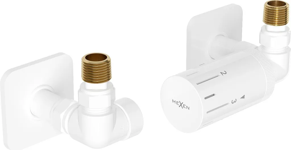 Set Valvole Radiatore Mexen G05 Bianche - Eleganza Minimalista S
