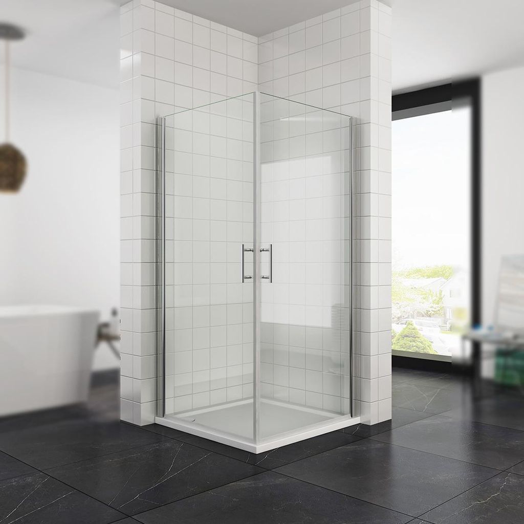 SONNI Duschkabine Eckeinstieg Nano Dusche Schwenktür Duschabtrennung Duschwand 70x70x185cm