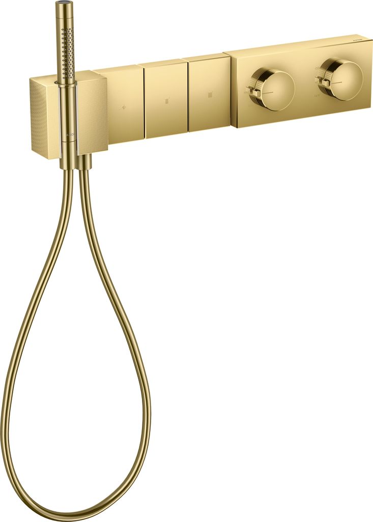 hansgrohe AXOR Edge Thermostatmodul Select 540/100 Unterputzmodell für 3 Verbraucher, Diamantschliff, 46711990