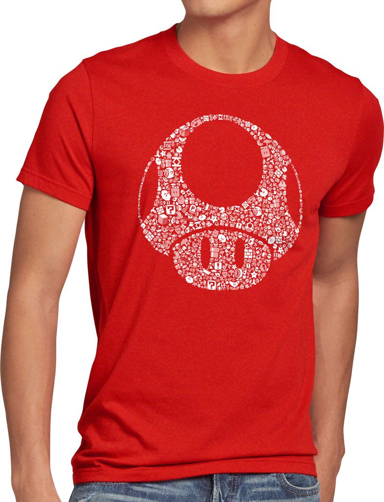 A.N.T. Super Toad Play Herren T-Shirt Mario Pilz Game Gamer
