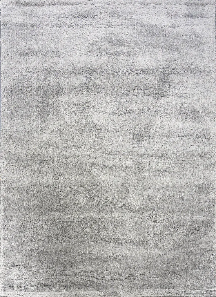 Tapis gris clair 80x150 COALINGA 1 à poil court doux et résistant