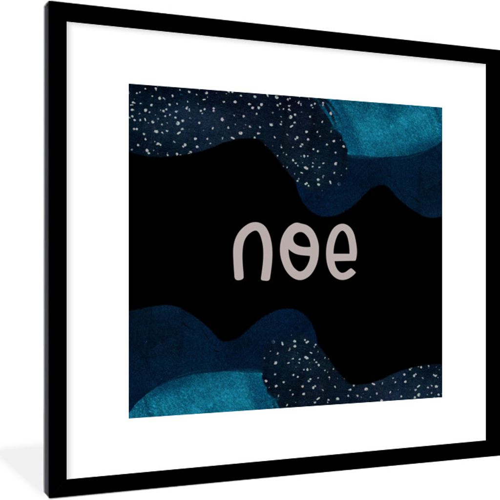 MuchoWow Gerahmtes Poster Noe - Pastell - Mädchen 40x40 cm - Poster mit Schwarzem Bilderrahmen Wandposter Rahmen Foto Bilder - Poster - Plakat i...