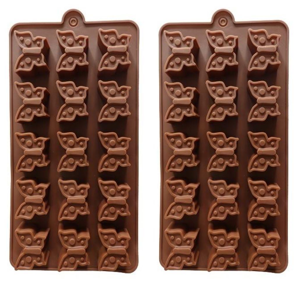 GKA 2 Stück Silikon Pralinenform Schmetterlinge Produktbild 