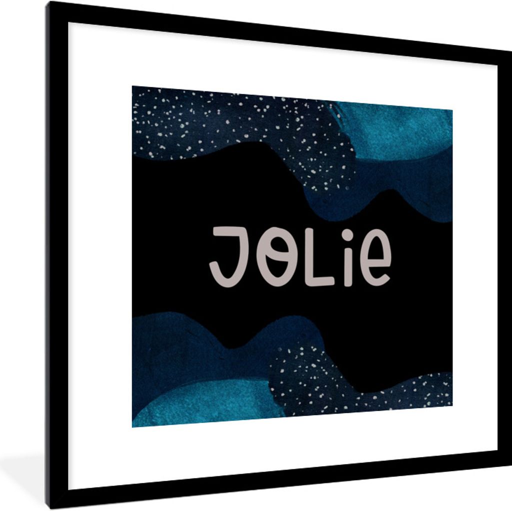 MuchoWow Gerahmtes Poster Jolie - Pastell - Mädchen 40x40 cm - Poster mit Schwarzem Bilderrahmen Wandposter Rahmen Foto Bilder - Poster - Plakat...