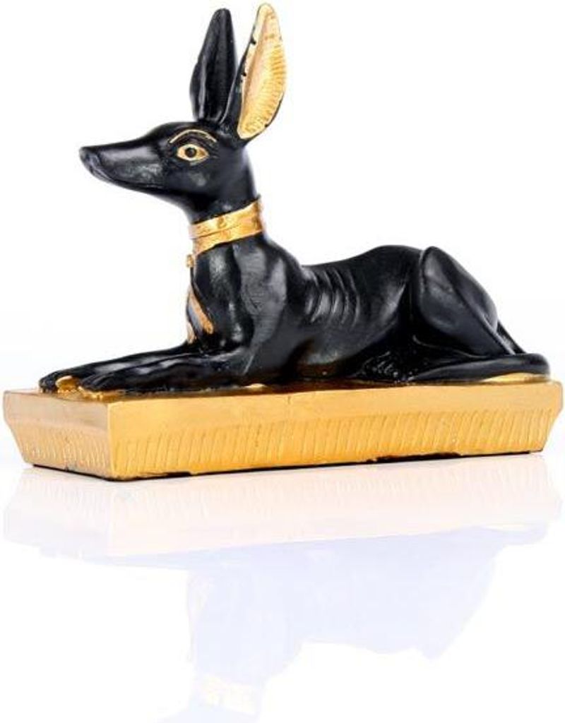 Ägypten - liegender Anubis aus schwarzem Gold