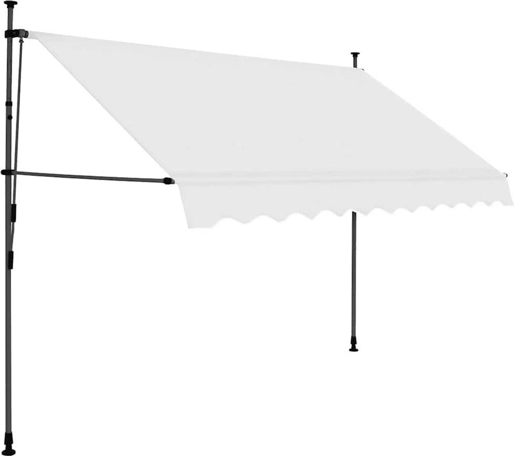vidaXL Einziehbare Markise Handbetrieben mit LED 250 cm Creme