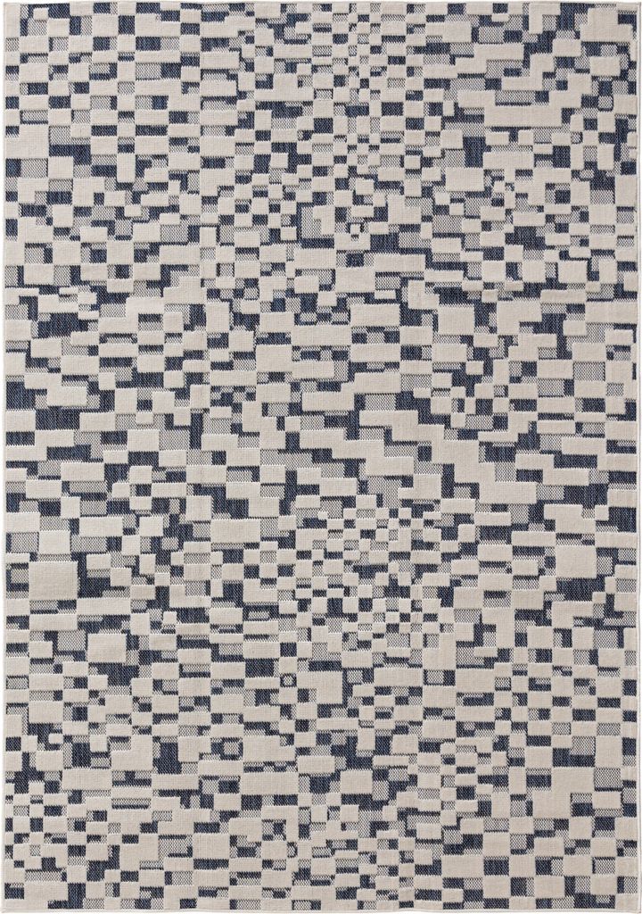 Interiyou In- & Outdoor Teppich Kano Blau/Weiß A7 200x300 cm