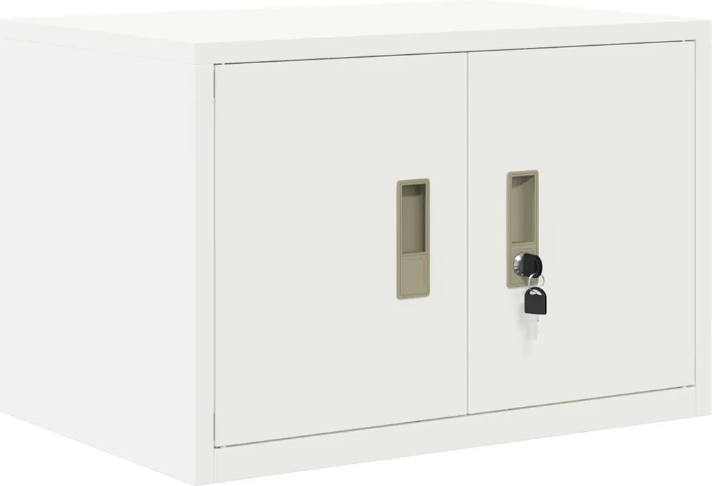 Armadietto Metallo 60x40x40 Bianco: Acciaio Rinforzato per Officina