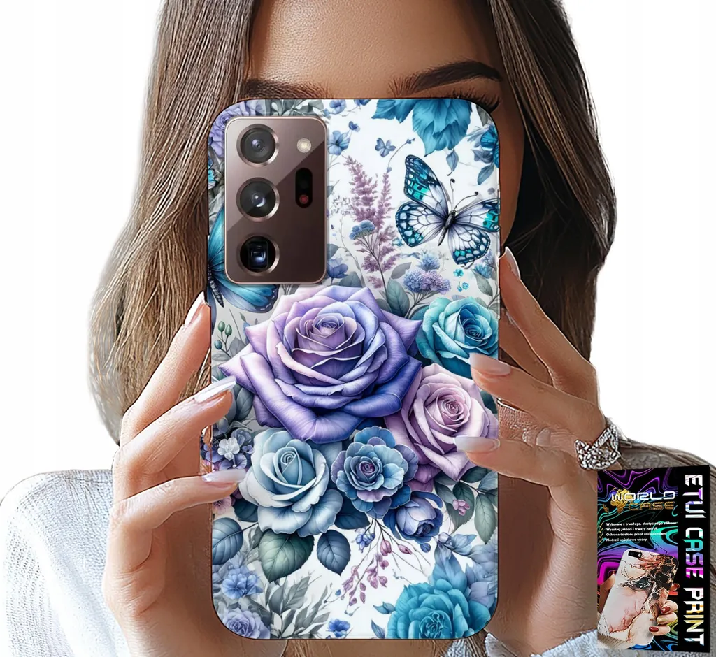 Custodia Per Samsung Note 20 Ultra - Custodia Con Motivo Floreale A Rose + Pellicola