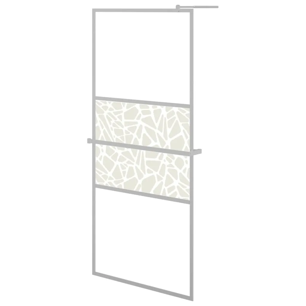 Paroi de douche anti-éclaboussures 80x195 cm ESG chrome et rangement