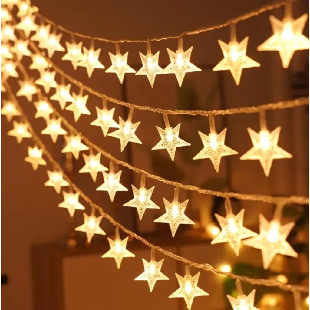 LED Girlande 10m mit 80 Sternen - USB Beleuchtung für stimmungsvolle Atmosphäre KP36354
