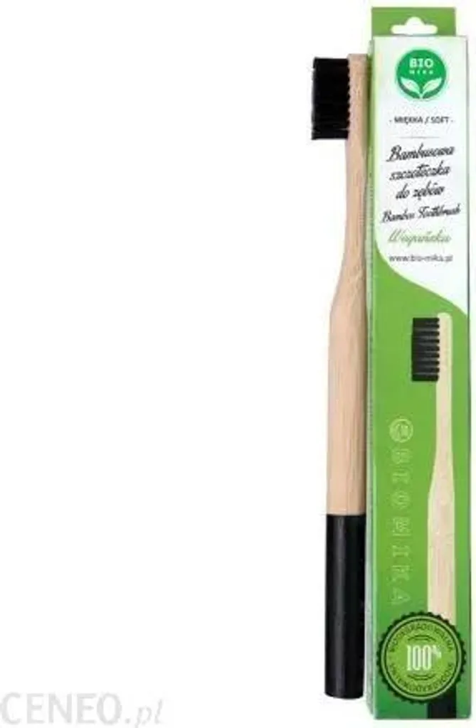 Spazzolino da denti in bambù nero Biomika