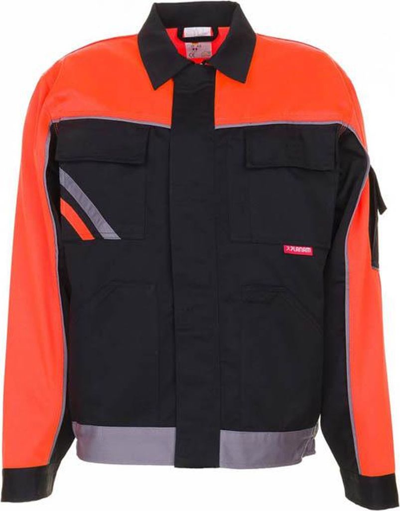 Größe 94 Herren Planam Visline V1 Bundjacke schwarz orange zink Modell 2411