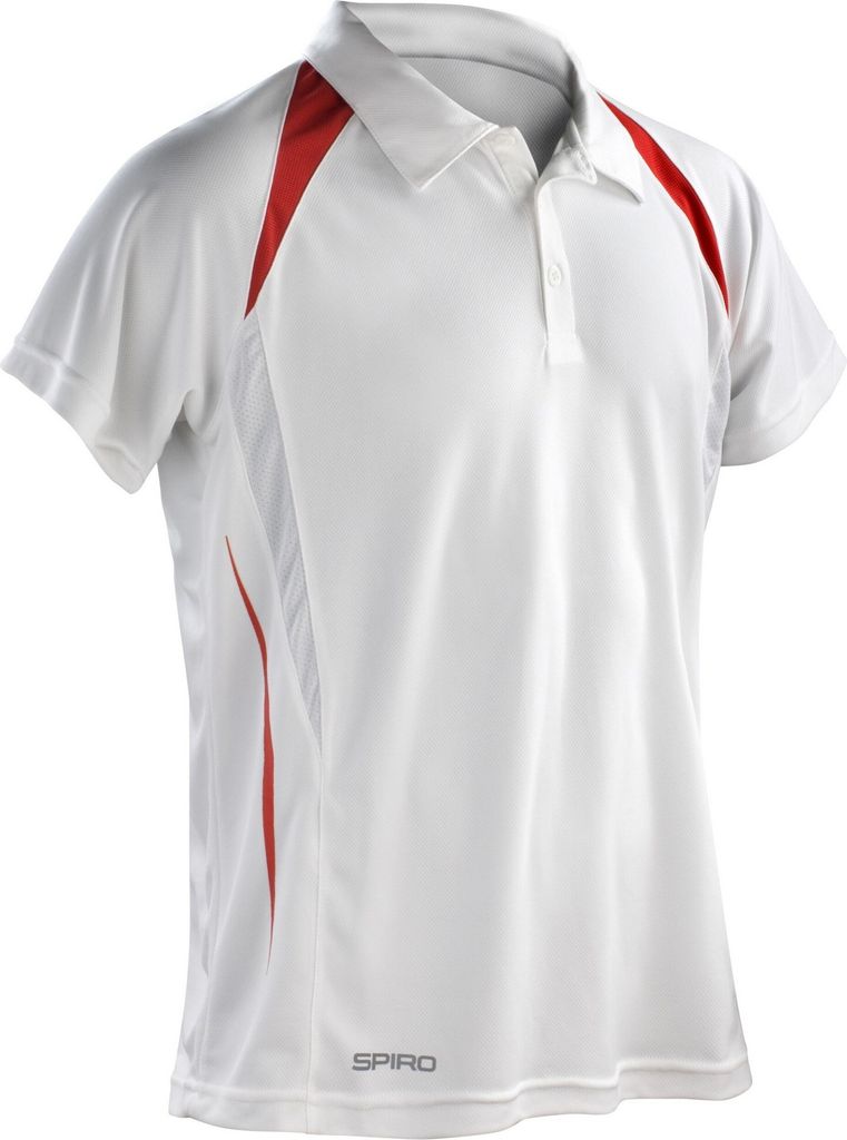Spiro - "Team Spirit" Poloshirt für Herren BC5327 (XL) (Weiß/Rot)