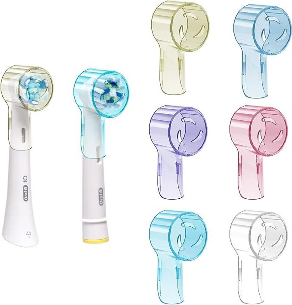 Abdeckung für elektrischen Zahnbürstenkopf, kompatibel mit Oral b & iO Elektrischer Zahnbürstenkopf, mehrfarbig, 6er-Pack