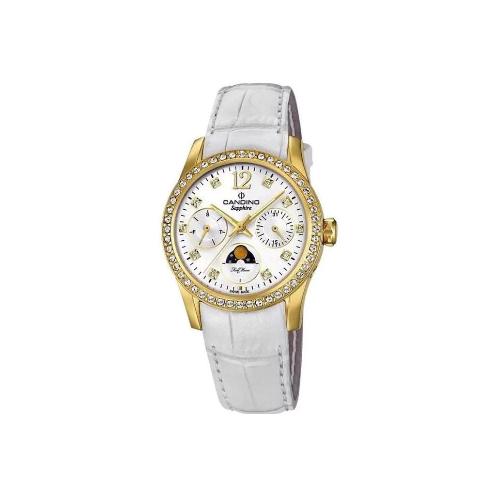 Candino Damen Uhr Armbanduhr C4685/1 Mondphase Saphirglas