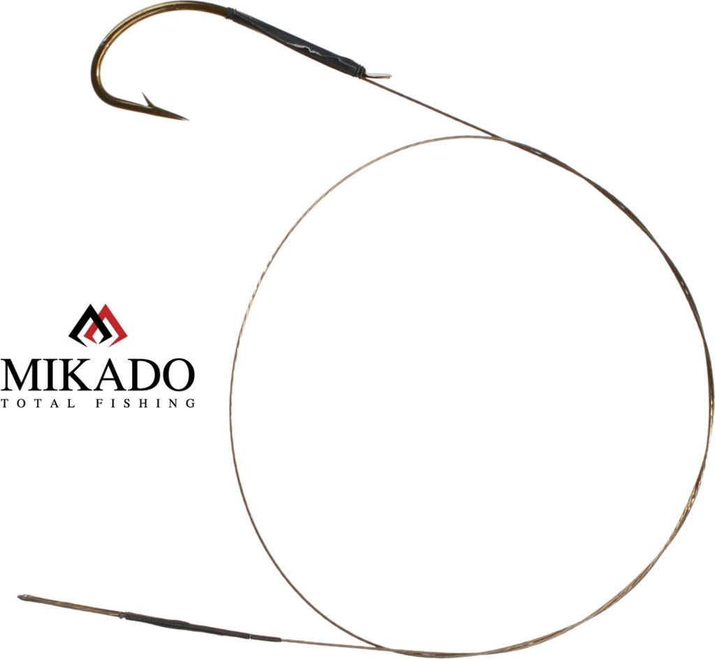 2 x Stahlvorfach 30 cm mit Haken # 2/0 und Schlaufe Produktbild 