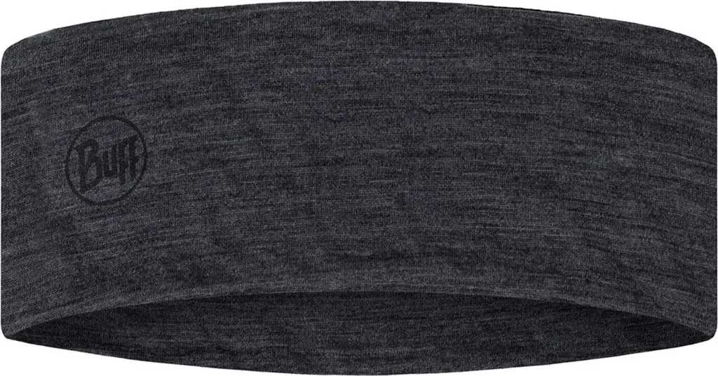 Buff Lightweight Merino Stirnband gris uni - Bandeau en laine mérinos