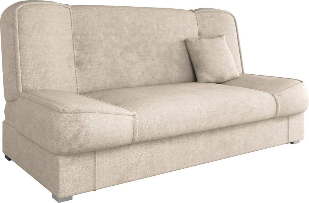 MIRJAN24 Schlafsofa Gabi mit Bettkasten, 3 Sitzer Sofa, Couch mit Schlaffunktion, Stilvoll Bettsofa, Wohnzimmer Polstersofa (Orinoco 22)