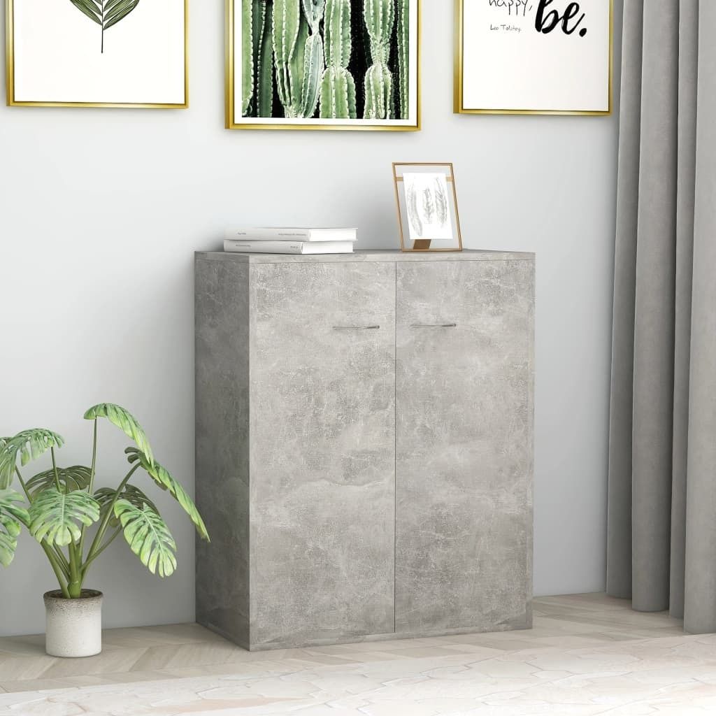 (Angebot 2026)Sideboard - Kommode, Anrichte, Modern minimalistisches - Betongrau 60x30x75 cm Holzwerkstoff GermanyMöbel 42611 - Kommoden