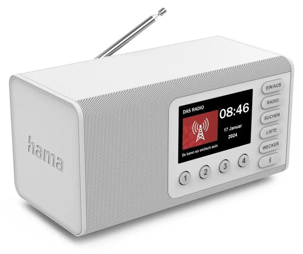 Poste de radio Bluetooth Hama DR1001 DAB+ blanc pour cuisine et bureau
