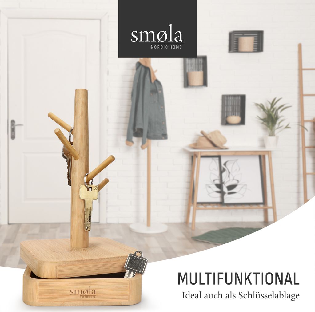 smøla Schmuckbaum aus Holz - 4 Ebenen mit Aufbewahrungsbox Produktbild 6