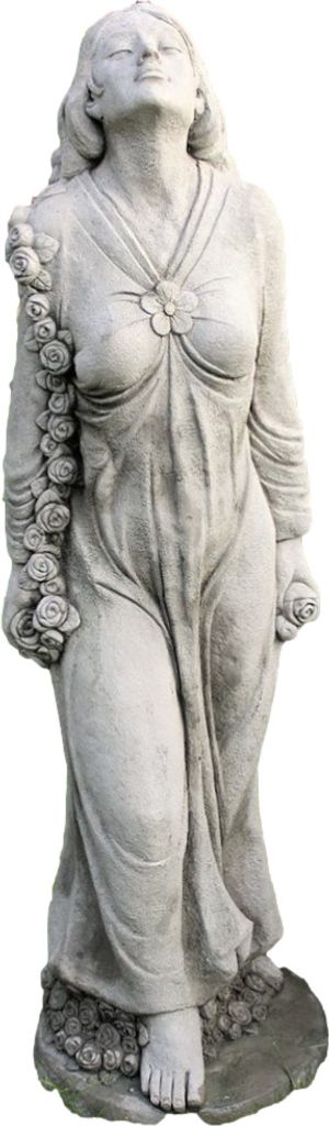 Schöne Skulptur Rosenmädchen aus Steinguss perfekt für den Produktbild 
