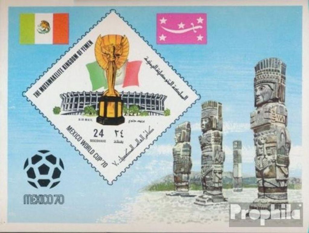 Briefmarken Jemen (Königreich) 1970 Mi Block191 Produktbild 
