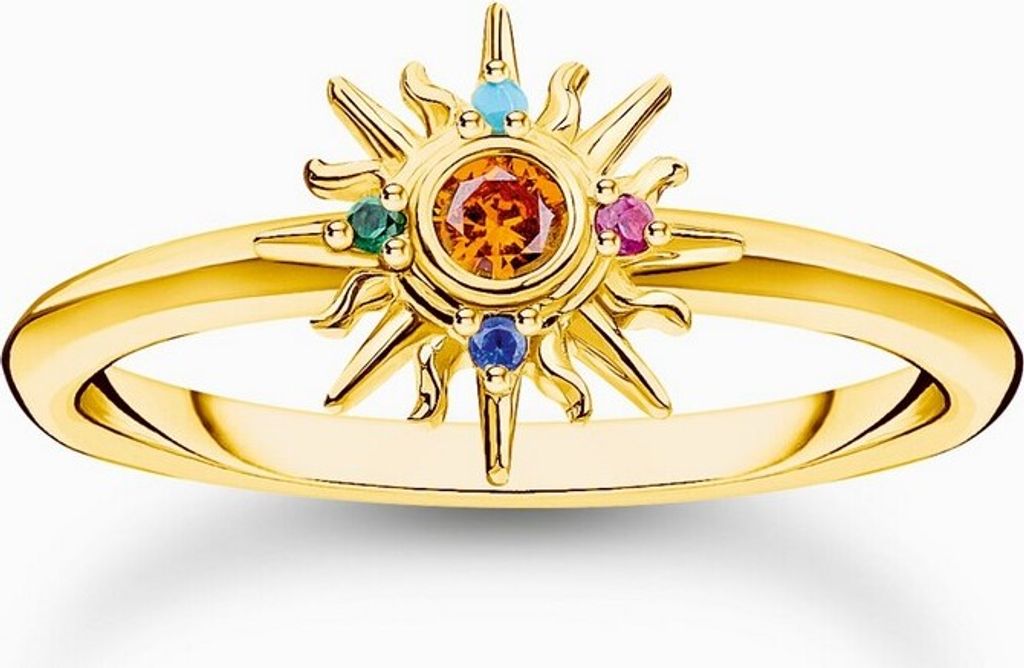 Thomas Sabo Sparkling Rainbow & Sun TR2458-488-7 Damenring, Ringgröße:50