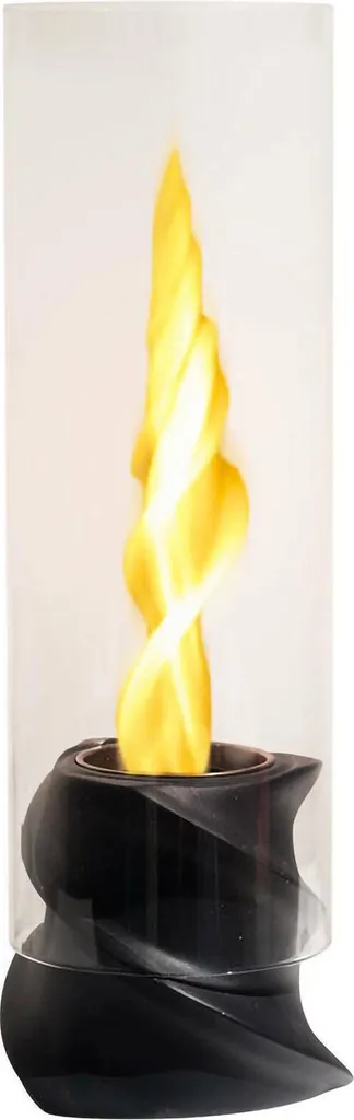 Cheminée Bioéthanol Noire de 47cm - Réservoir 0,5L avec Flamme Réglable