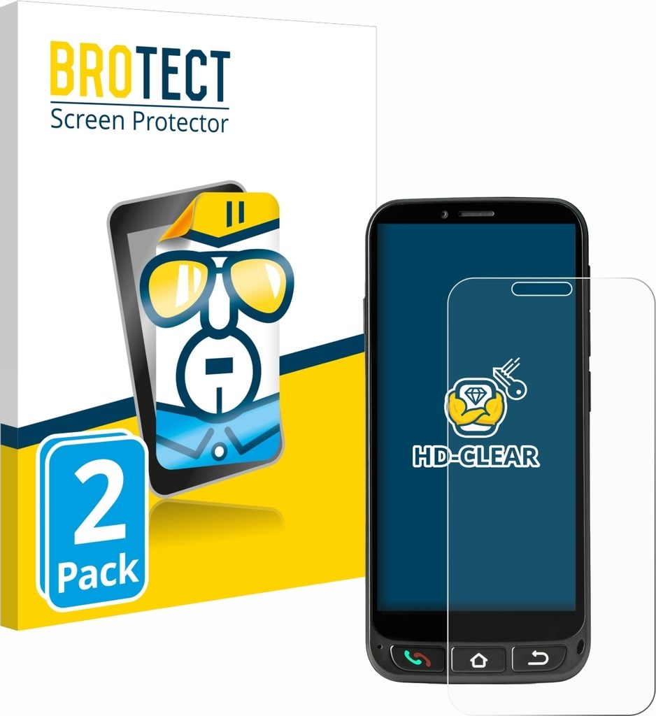 2x Für SPC Zeus 4G Pro Schutzfolie BROTECT Displayschutz Display Schutz Folie Klar Transparent