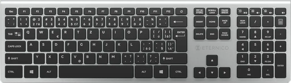 Clavier sans fil bureautique Eternico KS2003 CZ SK - Set de Saisie Fin