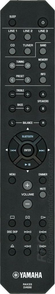 Originale Fernbedienung für Yamaha RAX33 - ZU49260