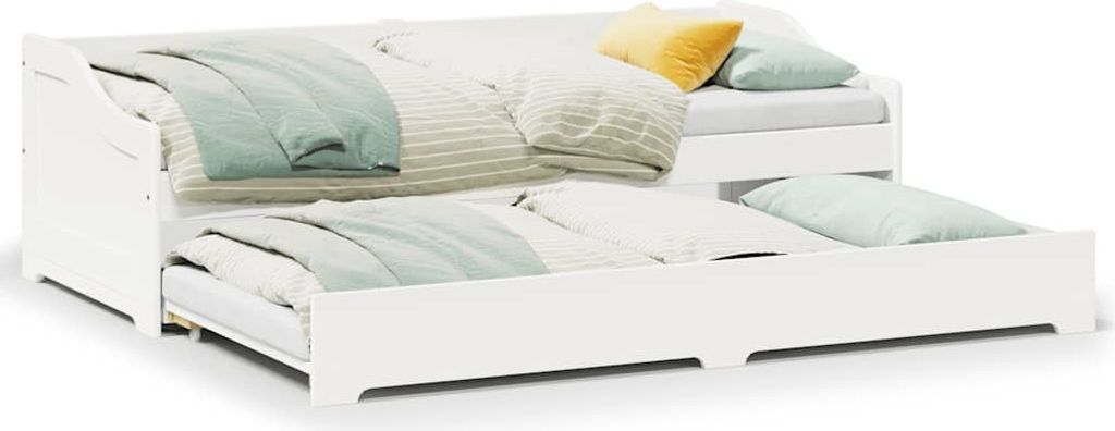 vidaXL Tagesbett Ausziehbar ohne Matratze IRUN Weiß 90x200cm