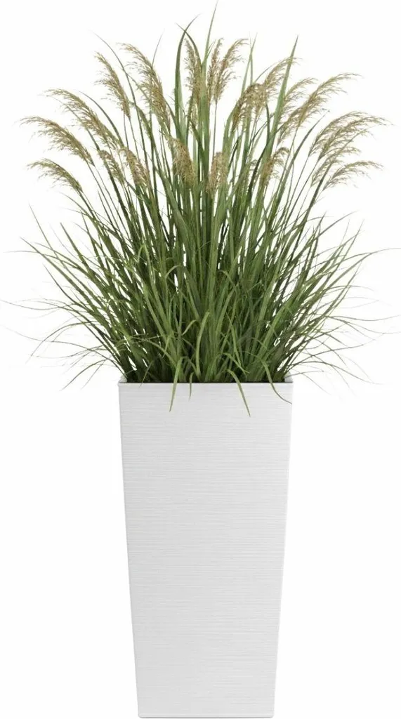Cache-pot Haut Blanc pour Décoration Végétale Moderne Intérieur 29x57cm
