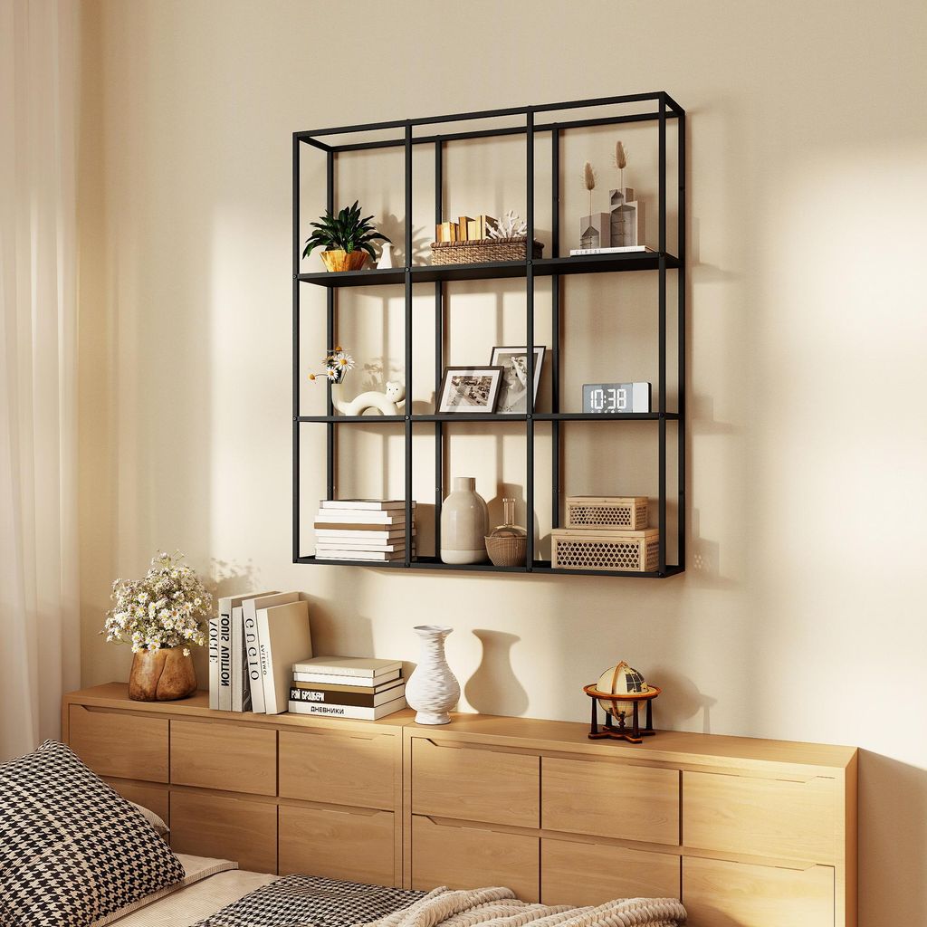 SUGIFT Metallregal mit 9 Fächern, Wandregal Industrial, Produktbild 
