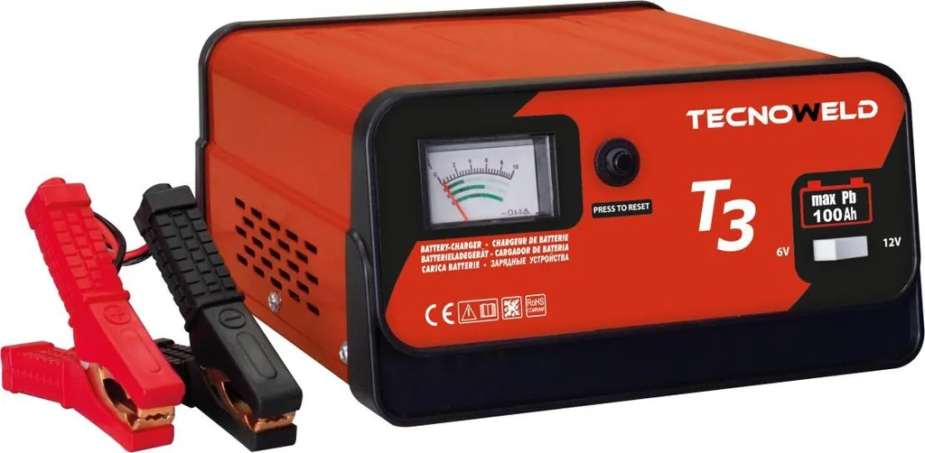 Chargeur de batterie 12V 100 Ah TEC 3 TECNOWELD avec sécurité thermique