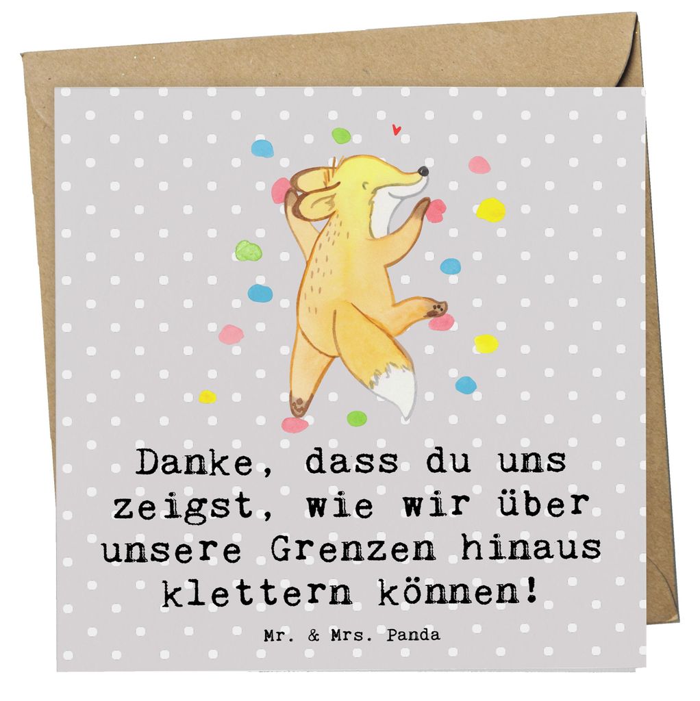 Mr. & Mrs. Panda Grußkarte Klettern Trainerin Dankeschön - Produktbild 