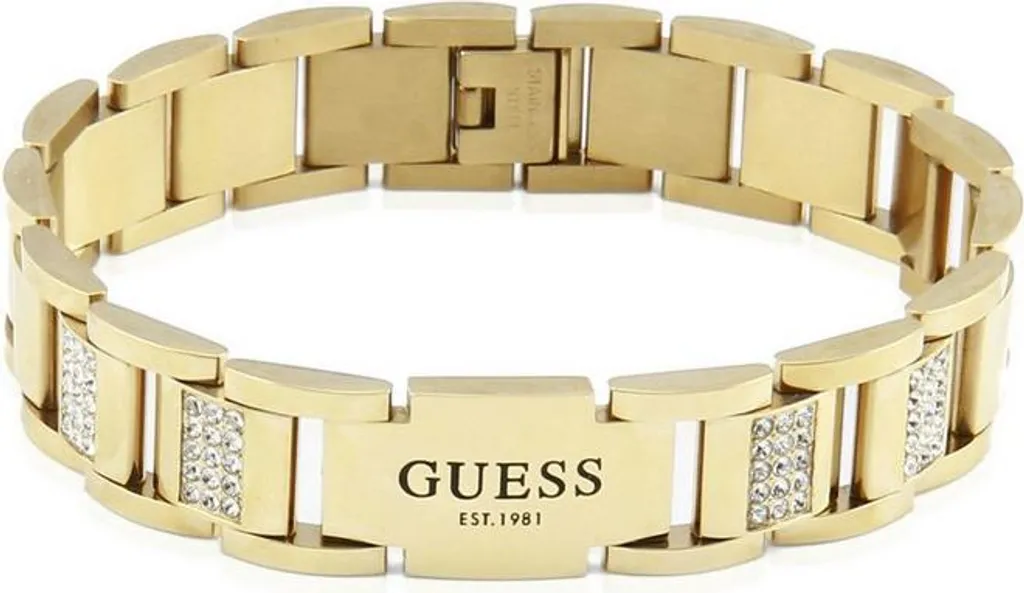 Bracelet homme Guess en acier dore inoxydable sans nickel anti-allergie
