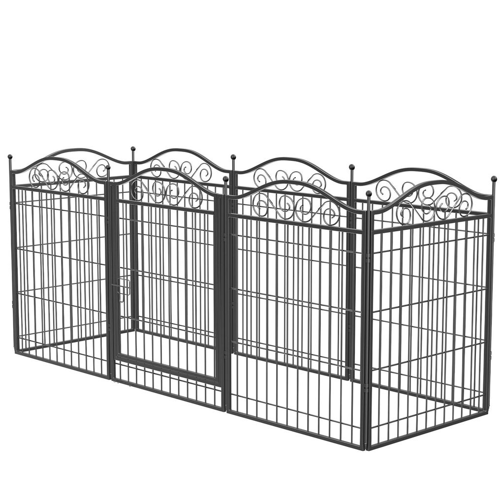 FATIVO Recinto per cuccioli in metallo 190x63x80 cm: Immagine del prodotto 