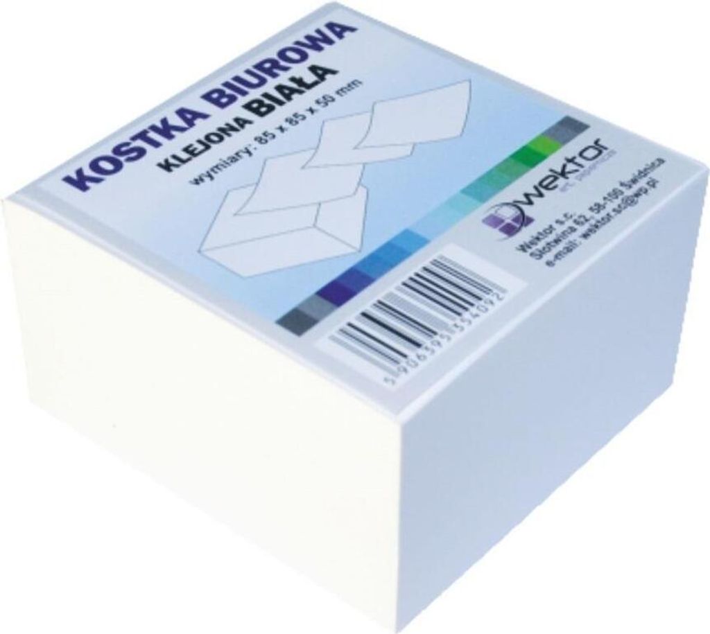 Kostka klejona biała 85x85mm 5cm