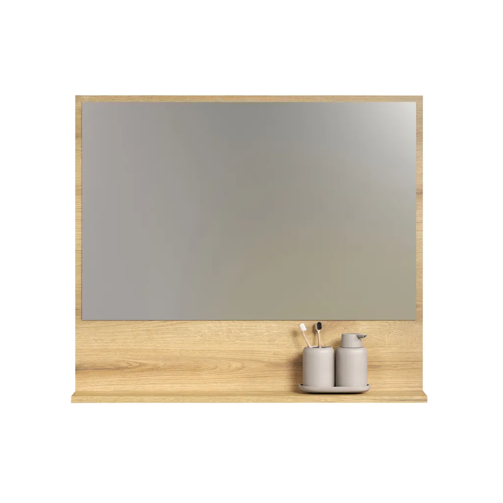Miroir d'entrée avec tablette de rangement 80 cm PUREBLISS CALICOSY